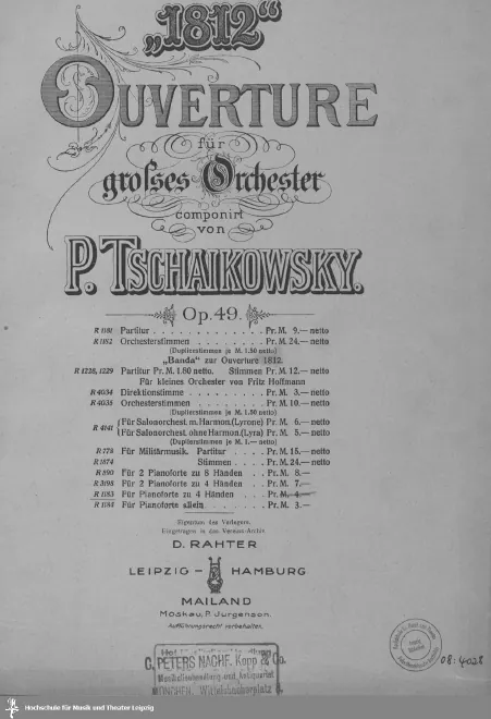 First page of 1812 Overture