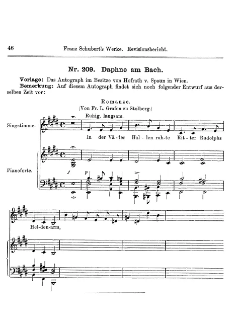 First page of Romanze