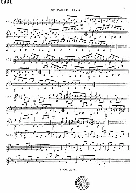 First page of Ländler für zwey Guitarren