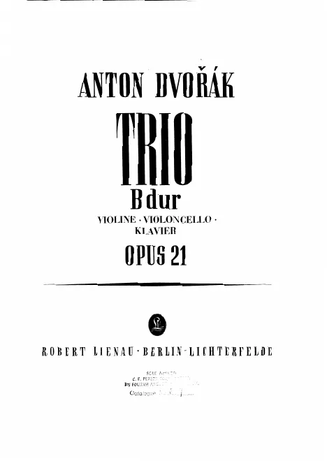 First page of Piano Trio No.1