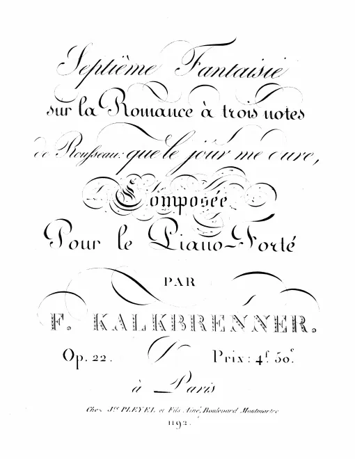 First page of Fantaisie on a Romance of Rousseau