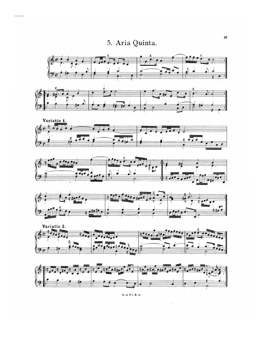 First page of Aria Quinta
