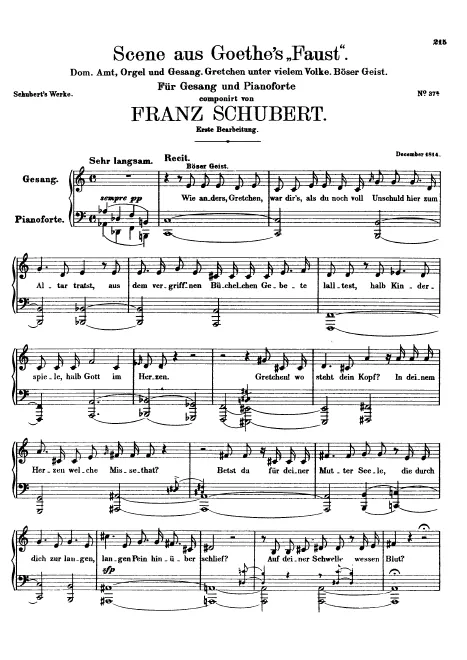 First page of Szene aus Goethes Faust