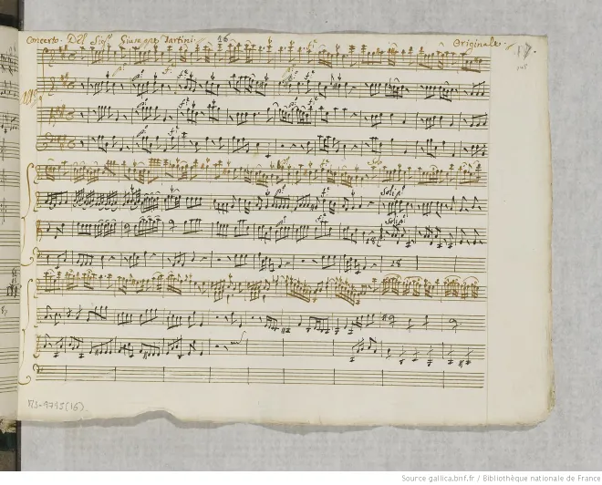 First page of Violin Concerto in A major