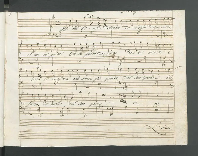 First page of Il bel ciglio d'Irene