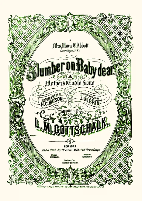 First page of Slumber on Baby, Dear
