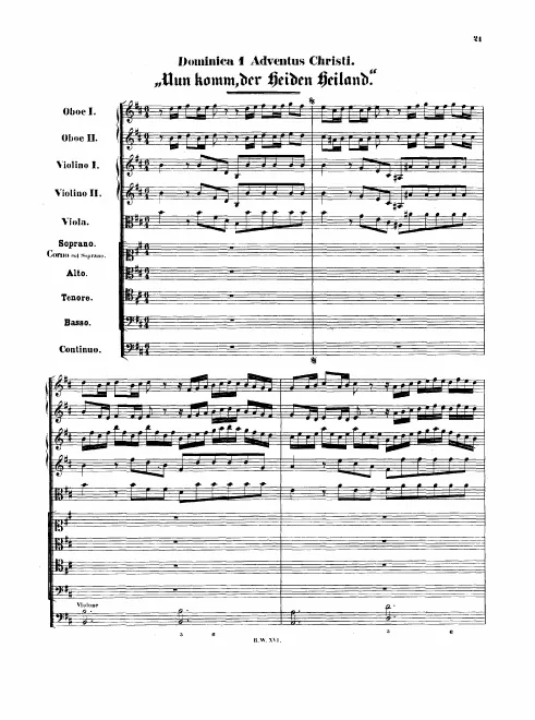First page of Nun komm, der Heiden Heiland