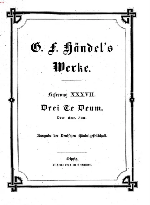 First page of 3 Te Deum