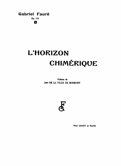 First page of L'horizon chimérique