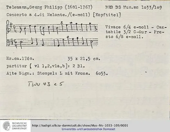 First page of Concerto à 4