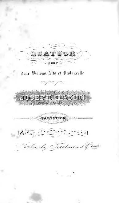 First page of String Quartet in C major