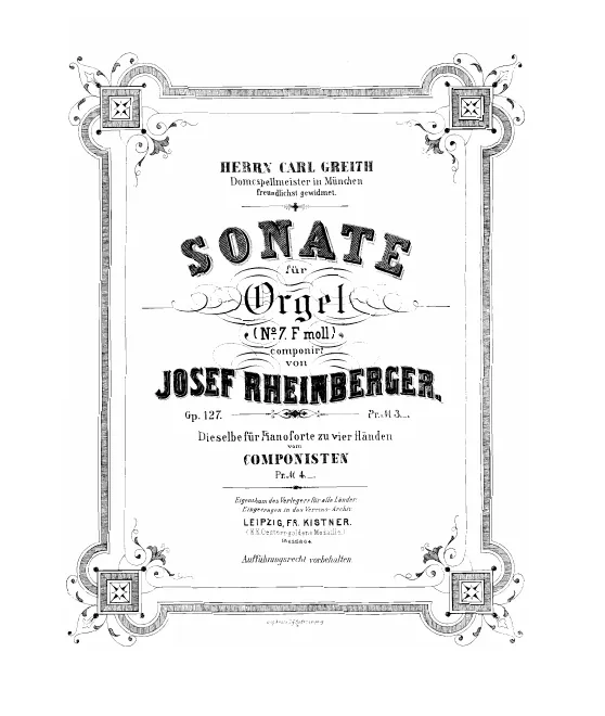 First page of Organ Sonata No.7