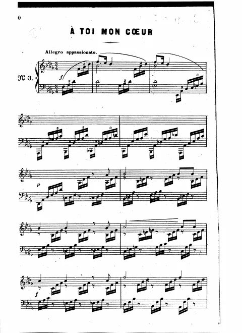 First page of À toi mon cœur