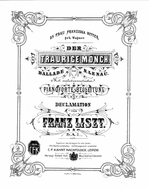 First page of Der traurige Mönch