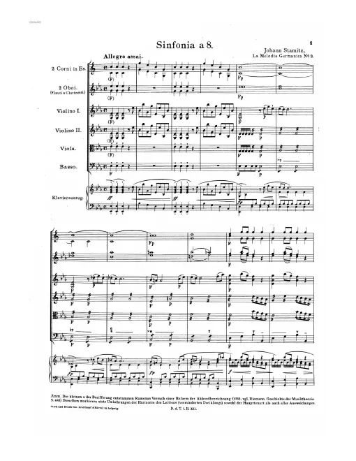 First page of Symphony in E-flat major