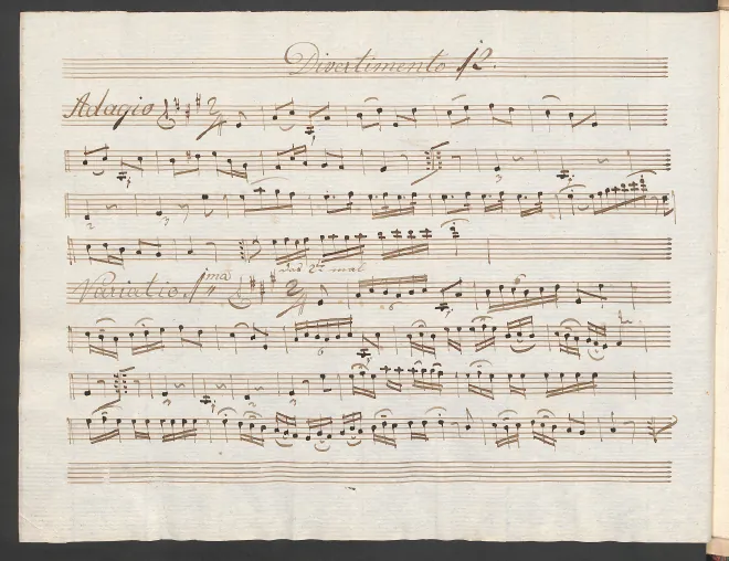 First page of Baryton Trio in A major