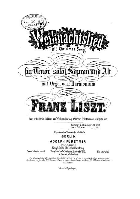 First page of O heilige Nacht