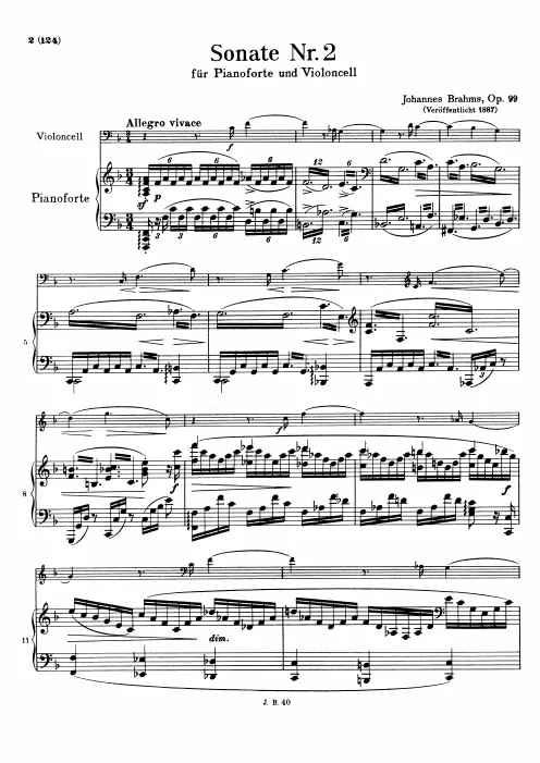 First page of Cello Sonata No.2