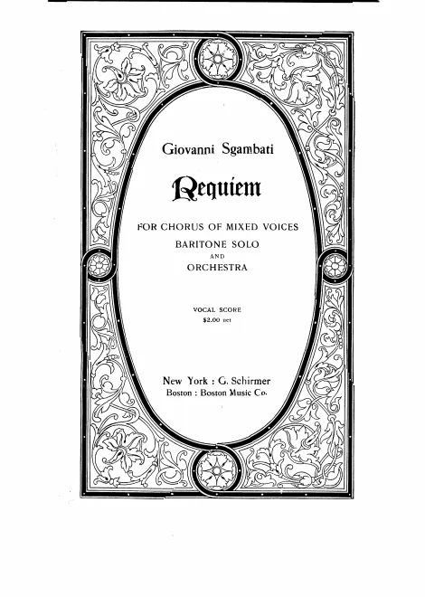 First page of Messa da Requiem