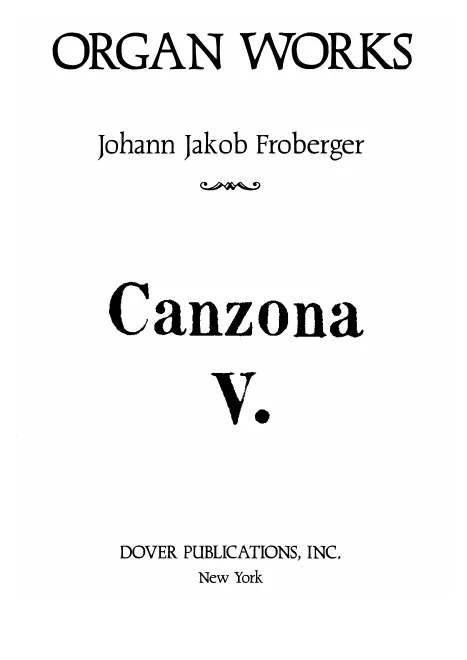 First page of Canzona in C major