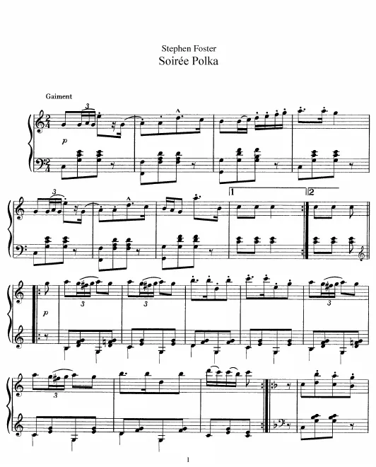 First page of Soiree Polka