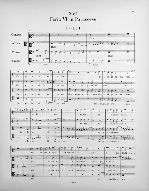 First page of Heth. Cogitavit Dominus
