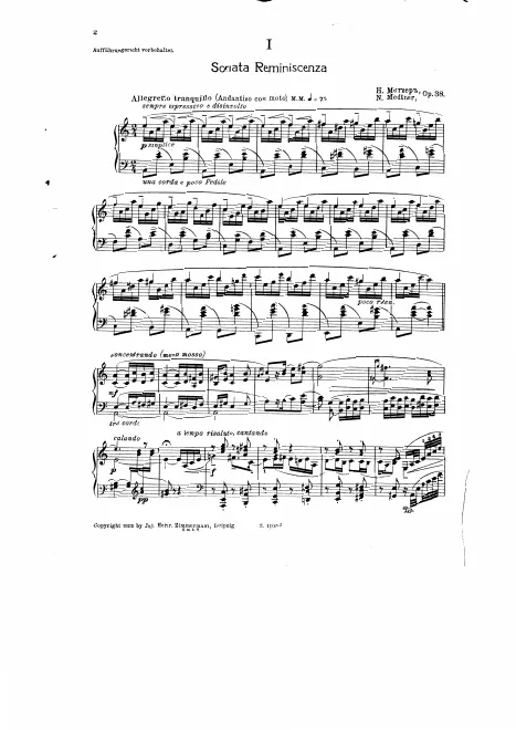 First page of Forgotten Melodies I