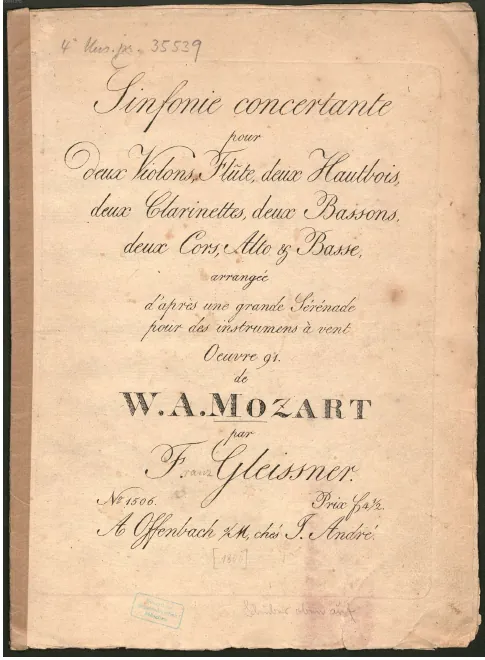 First page of Serenade