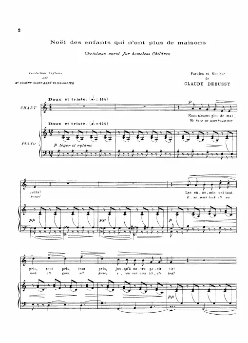 First page of Noël des enfants qui n'ont plus de maisons