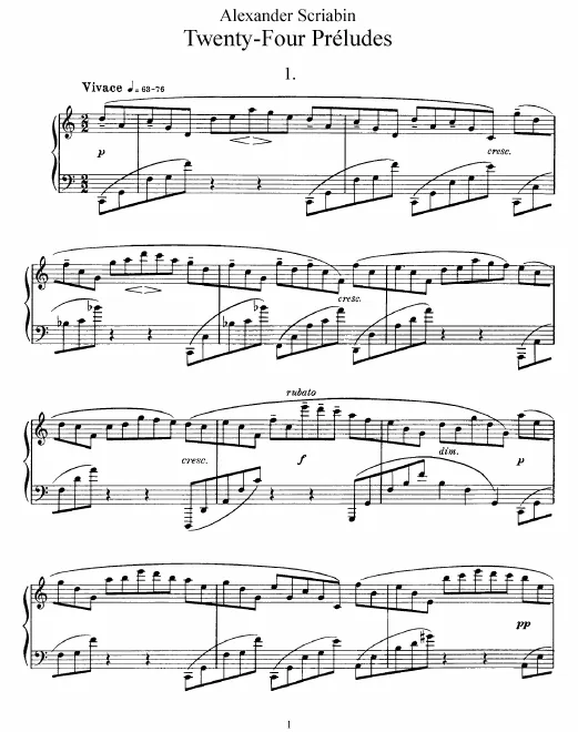First page of 24 Preludes