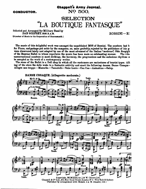 First page of La boutique fantasque
