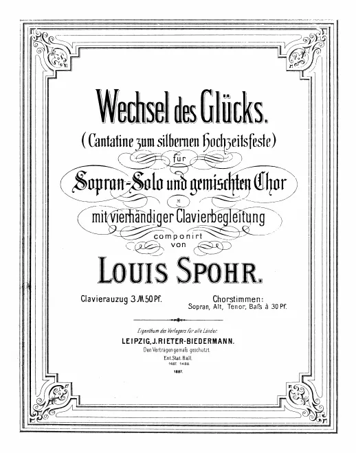 First page of Festgesang, WoO 73