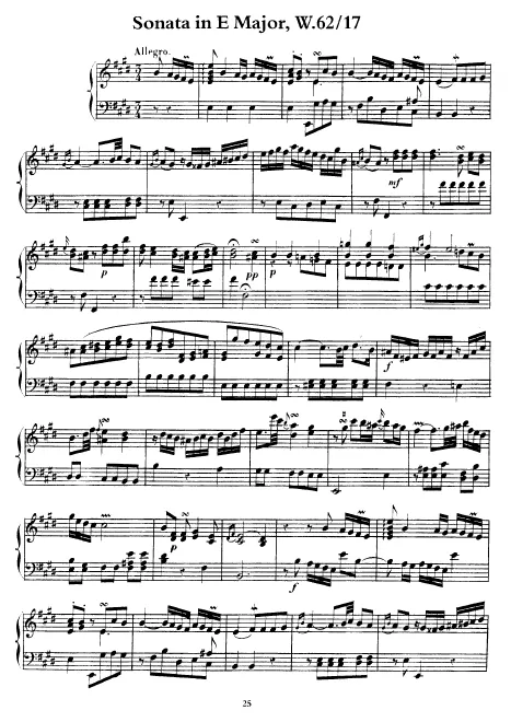 First page of Keyboard Sonata
