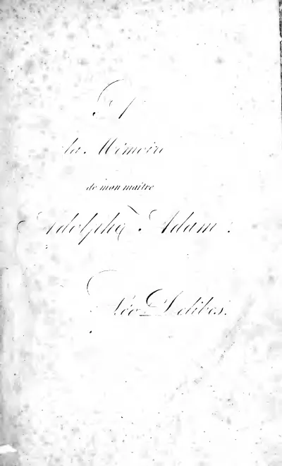 First page of Monsieur Griffard