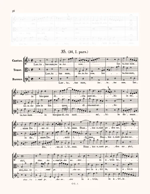 First page of Laetatus sum
