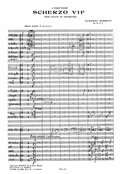 First page of Scherzo Vif