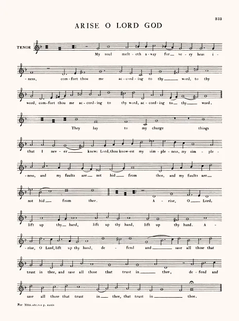 First page of Arise, O Lord God