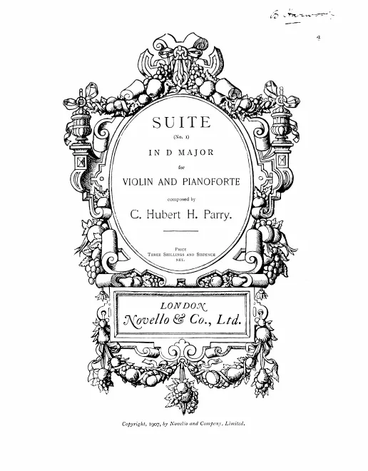 First page of Suite in D major