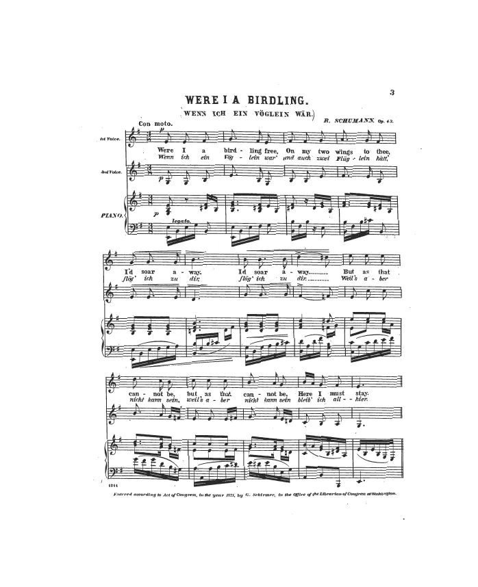 First page of 3 Zweistimmige Lieder