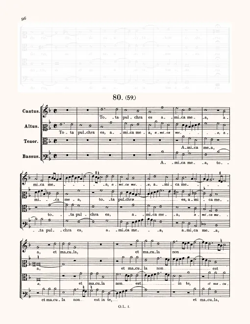 First page of Tota pulchra es amica mea