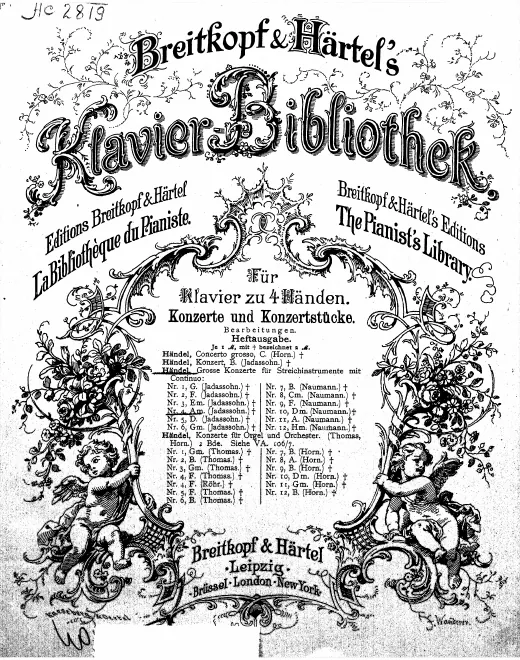 First page of Concerto Grosso in A minor