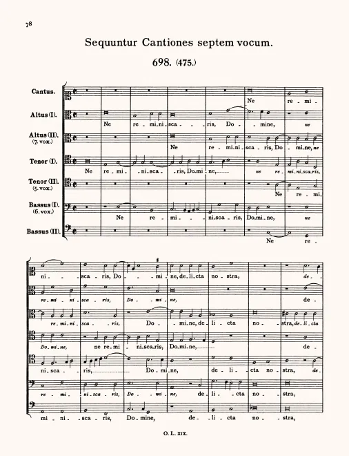 First page of Ne reminiscaris Domine