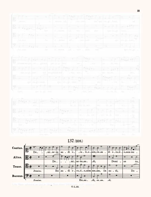 First page of Domine exaudi orationem meam