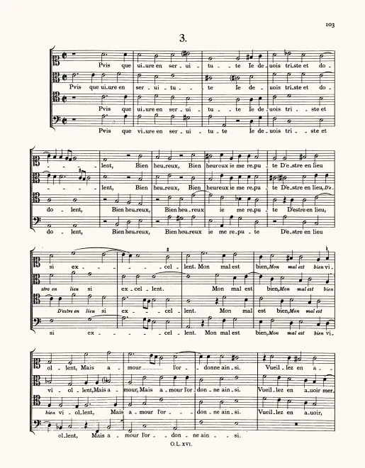 First page of Puis que vivre en serviture