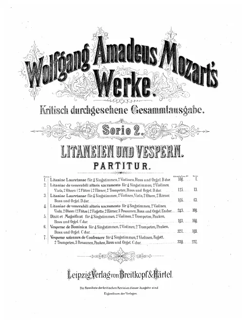 First page of Litaniae Lauretanae