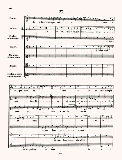First page of Tu es Petrus