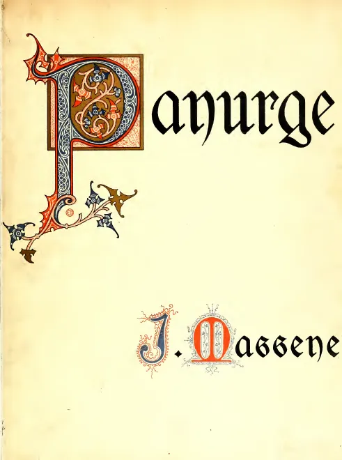 First page of Panurge