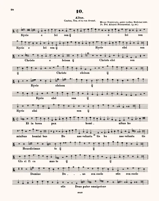 First page of Missa dominicalis