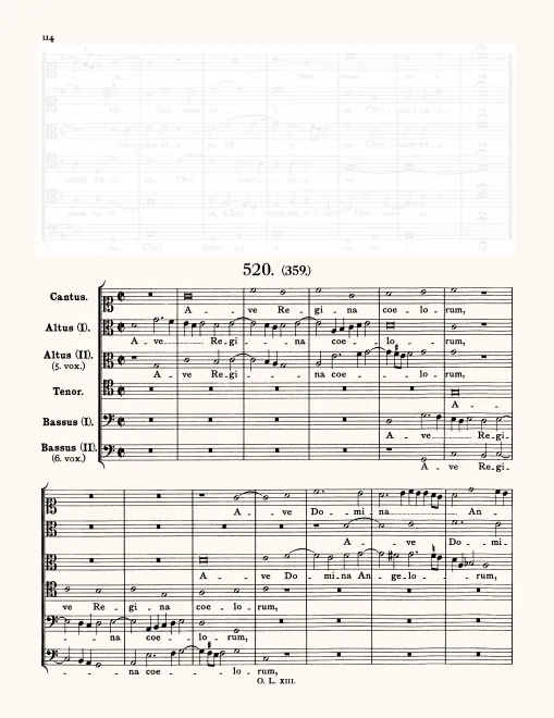 First page of Ave Regina caelorum