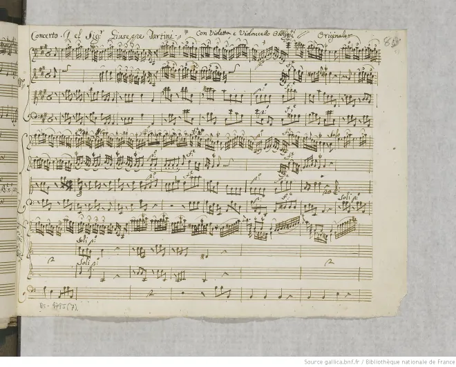 First page of Violin Concerto in A major